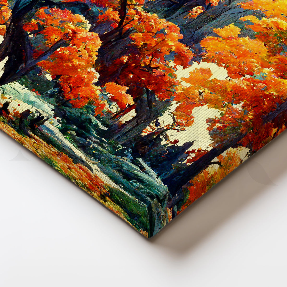 Autumn Forest Glow Canvas Artwork – Asha Art Studio
