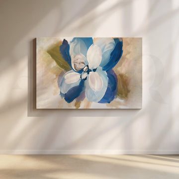 Azure Elegance Canvas Wall Artwork – Asha Art Studio