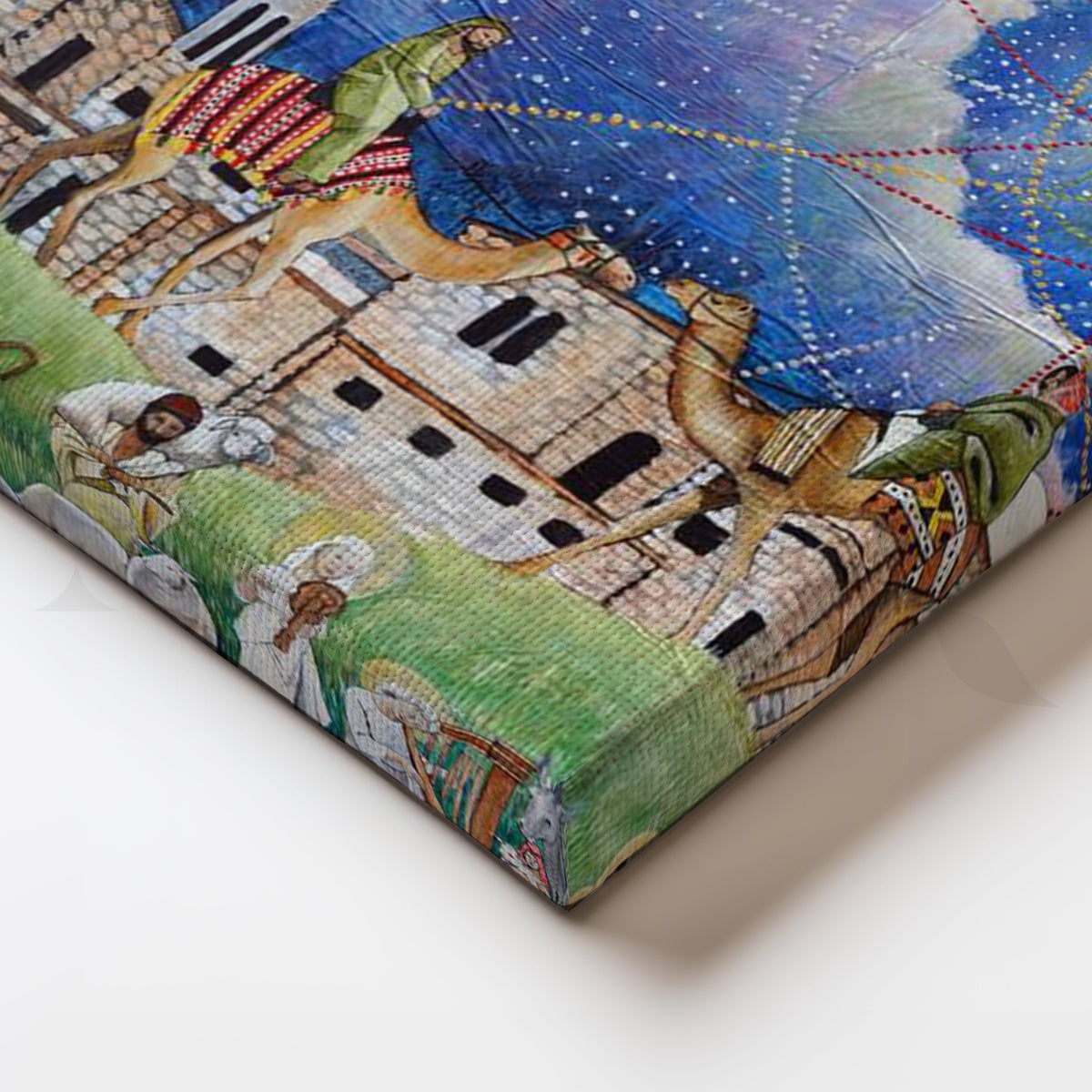 Starry Caravan Nativity Scene Canvas Artwork – Asha Art Studio – Image 2