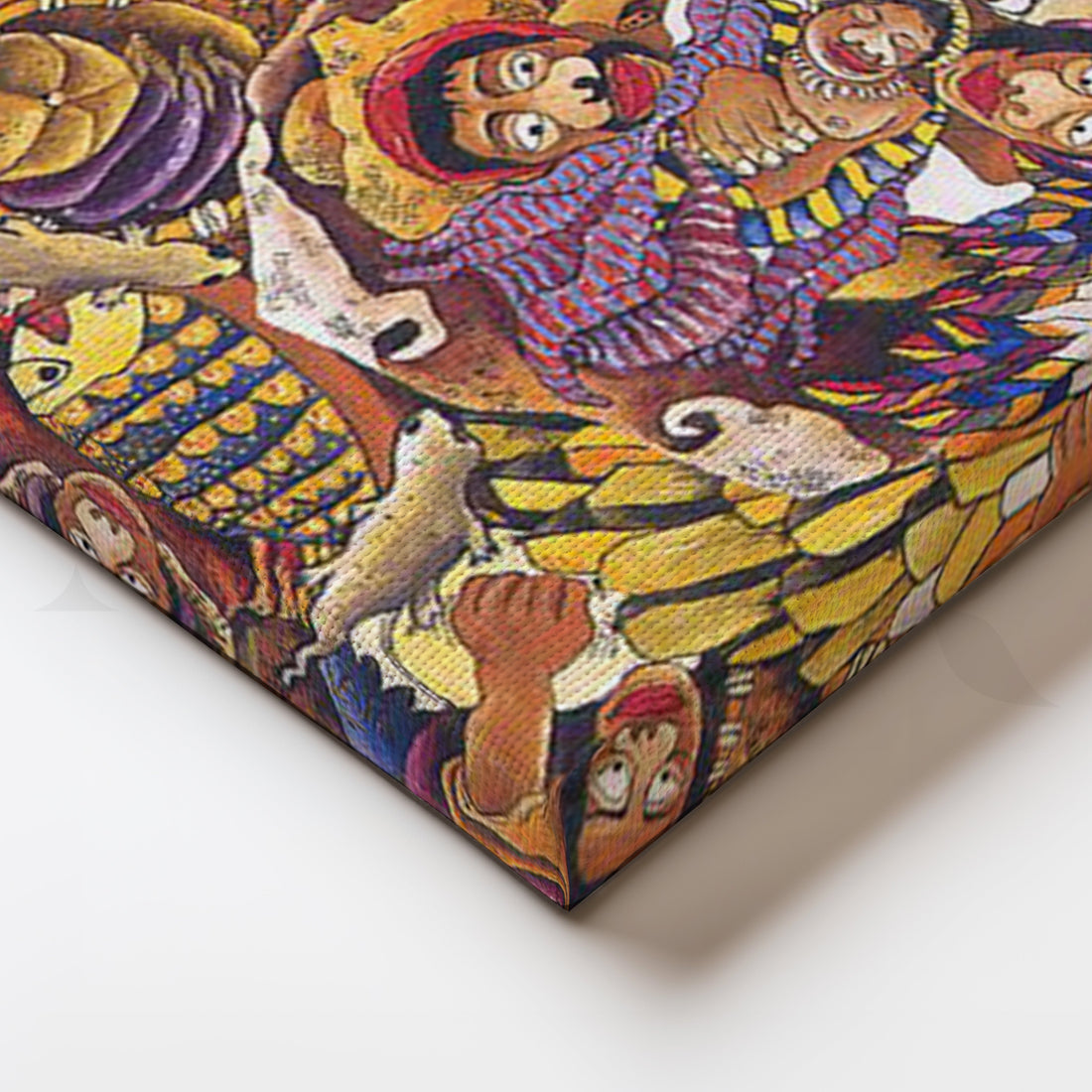 Festive Nativity Folk Canvas Artwork – Asha Art Studio