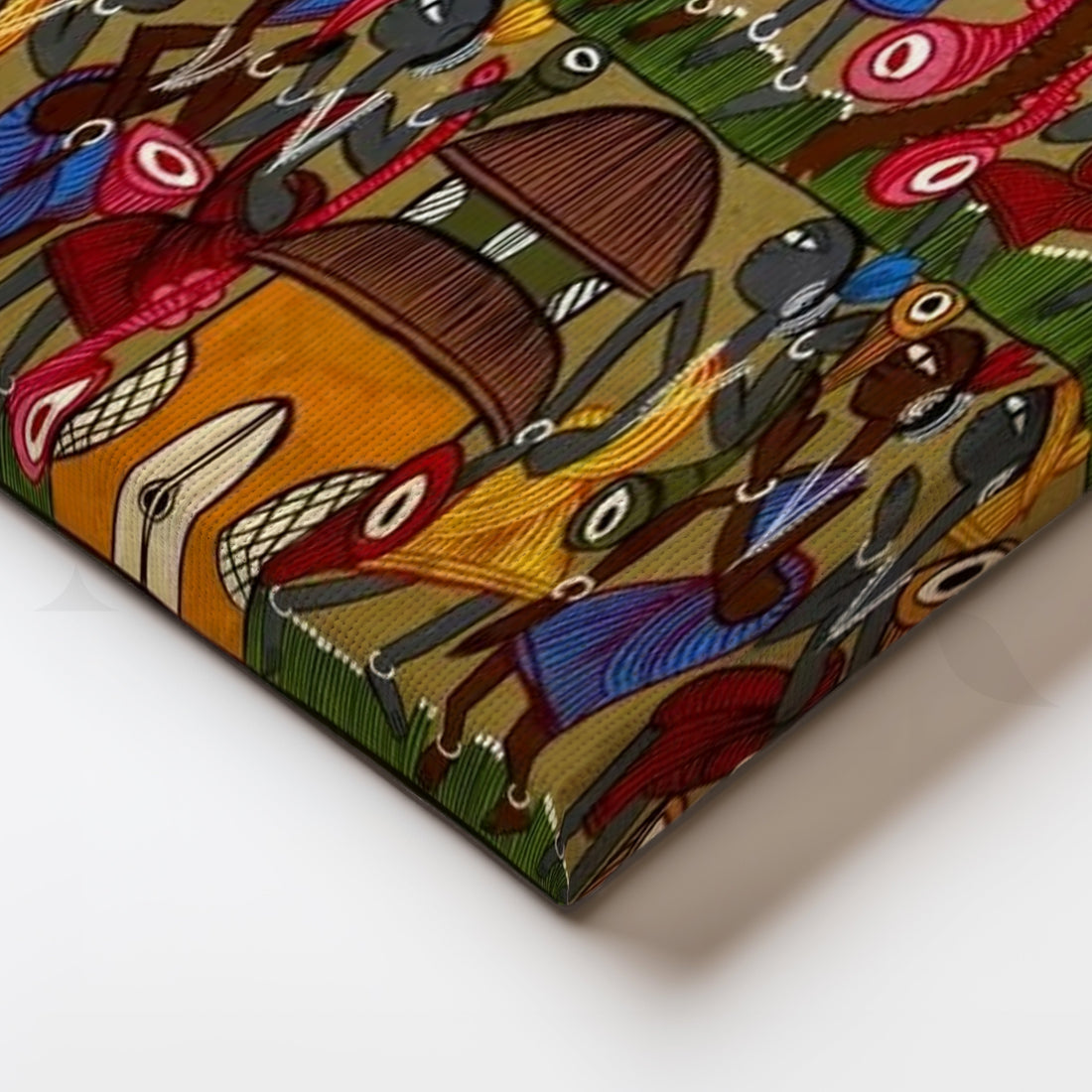 Tribal Festival Rhythm Canvas Artwork – Asha Art Studio