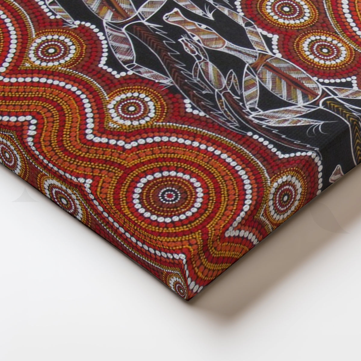 Aboriginal Rhythm Dot Art Canvas Wall Décor – Asha Art Studio – Image 2