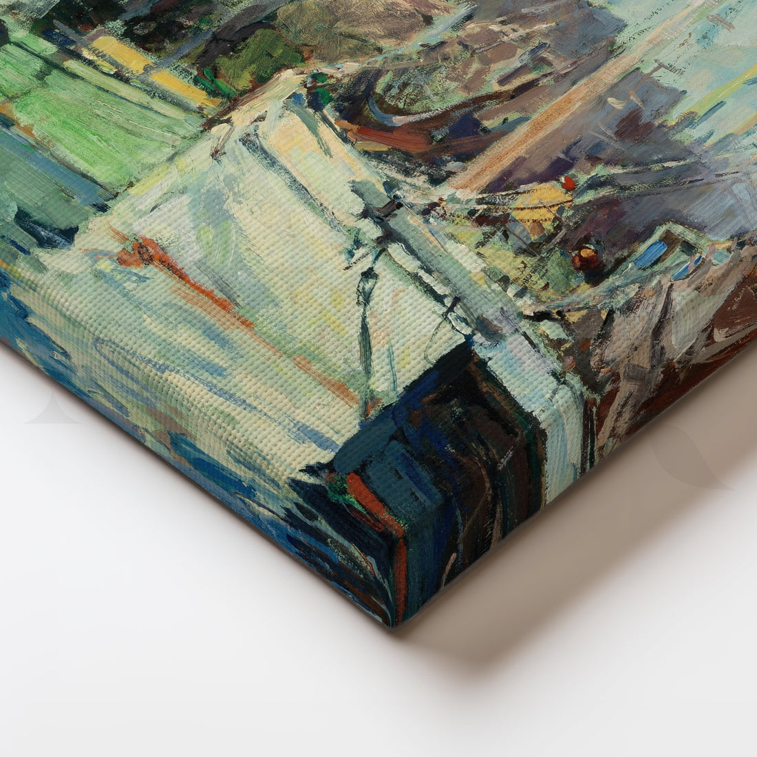 Old Harbor Dock Canvas Artwork – Asha Art Studio