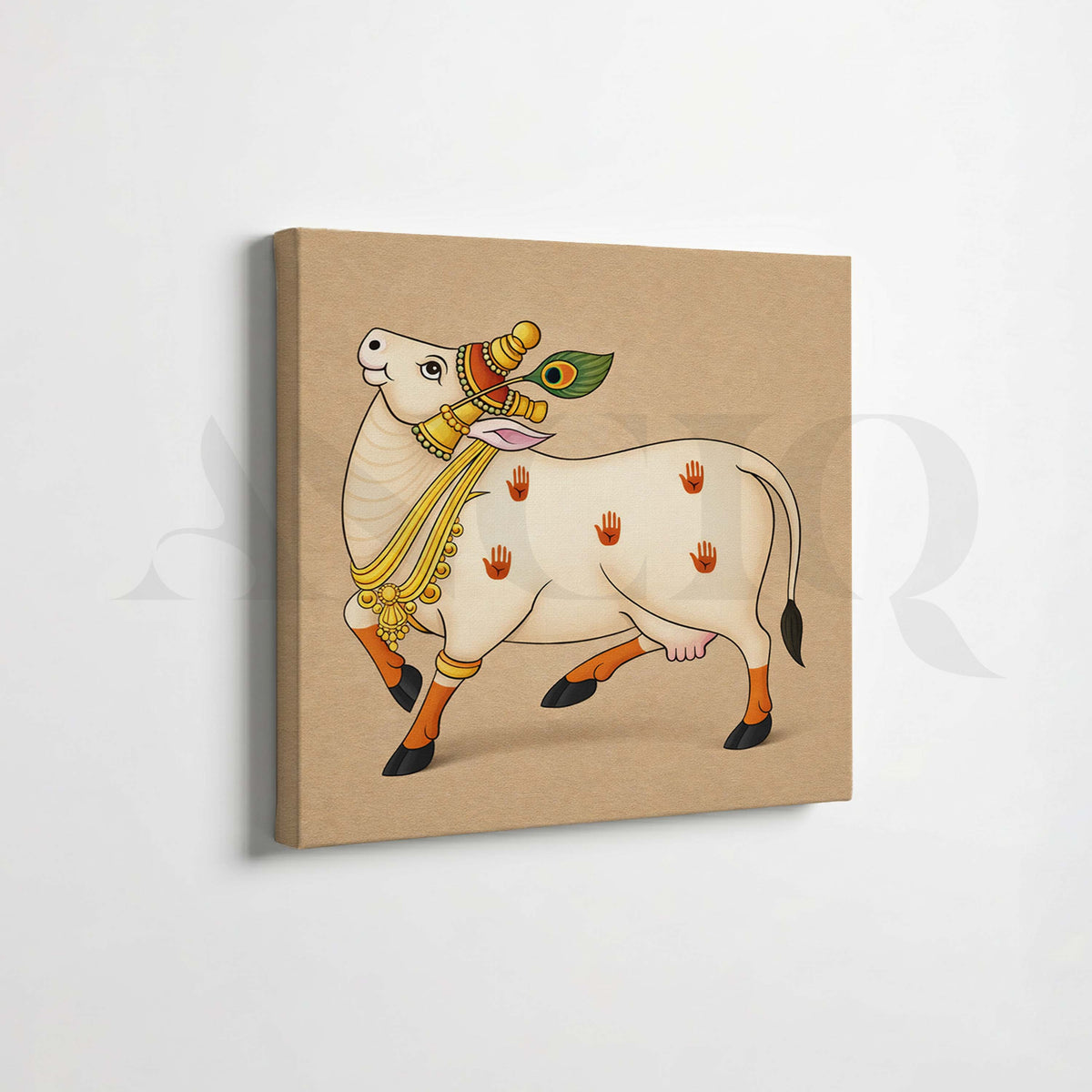 Pichwai Cow Heritage Gallery Wall Set of 4 – Asha Art Studio – Image 6