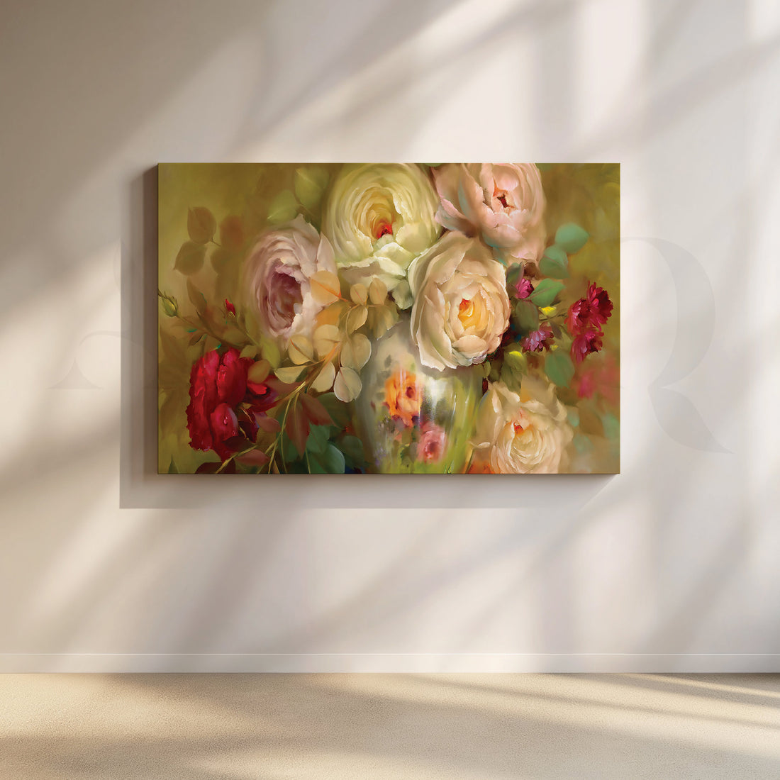 Bouquet of Elegance Canvas Artwork – Asha Art Studio