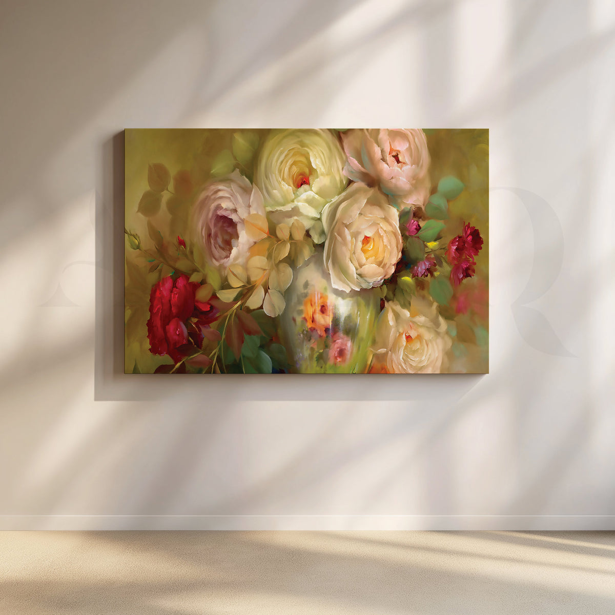 Bouquet of Elegance Canvas Artwork – Asha Art Studio