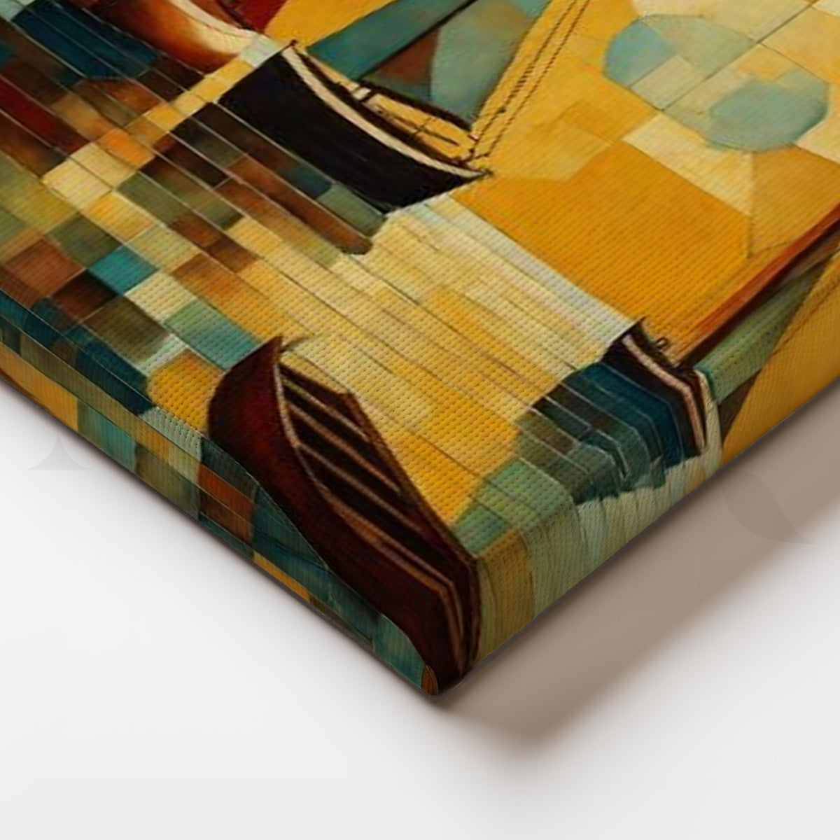 Abstract Sailboats Cubist Coastal Canvas Artwork – Asha Art Studio – Image 2