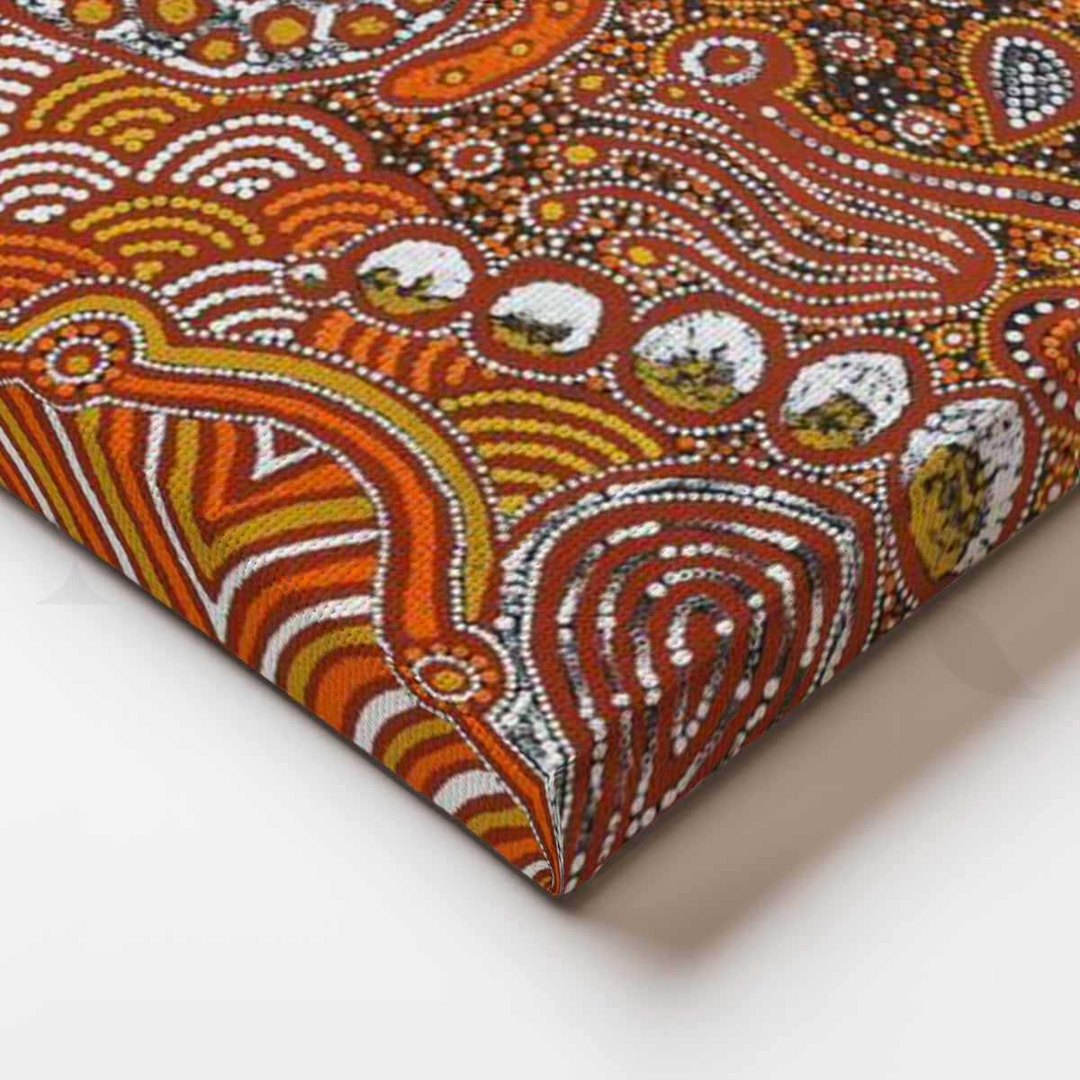 Terracotta Tribal Abstract Canvas Artwork – Asha Art Studio – Image 2