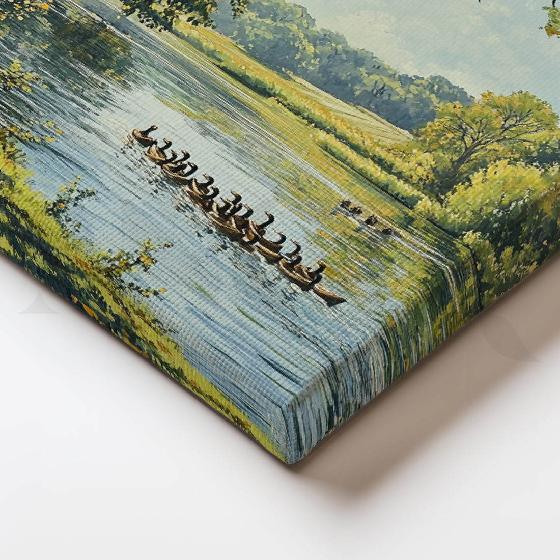 River Parade Canvas Artwork – Asha Art Studio