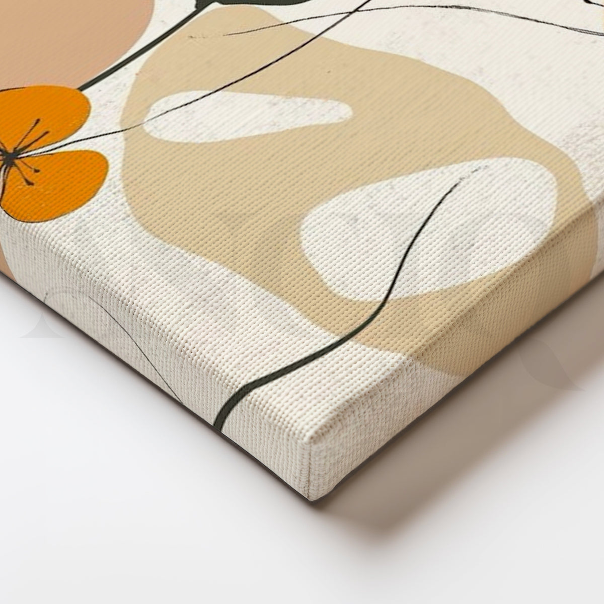 Boho Floral Line Canvas Artwork – Asha Art Studio – Image 2