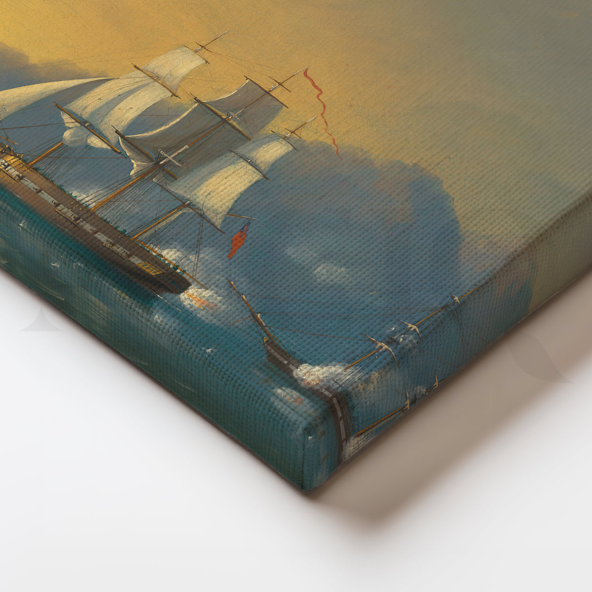 Ships at Sunset Bay Canvas Artwork – Asha Art Studio – Image 2