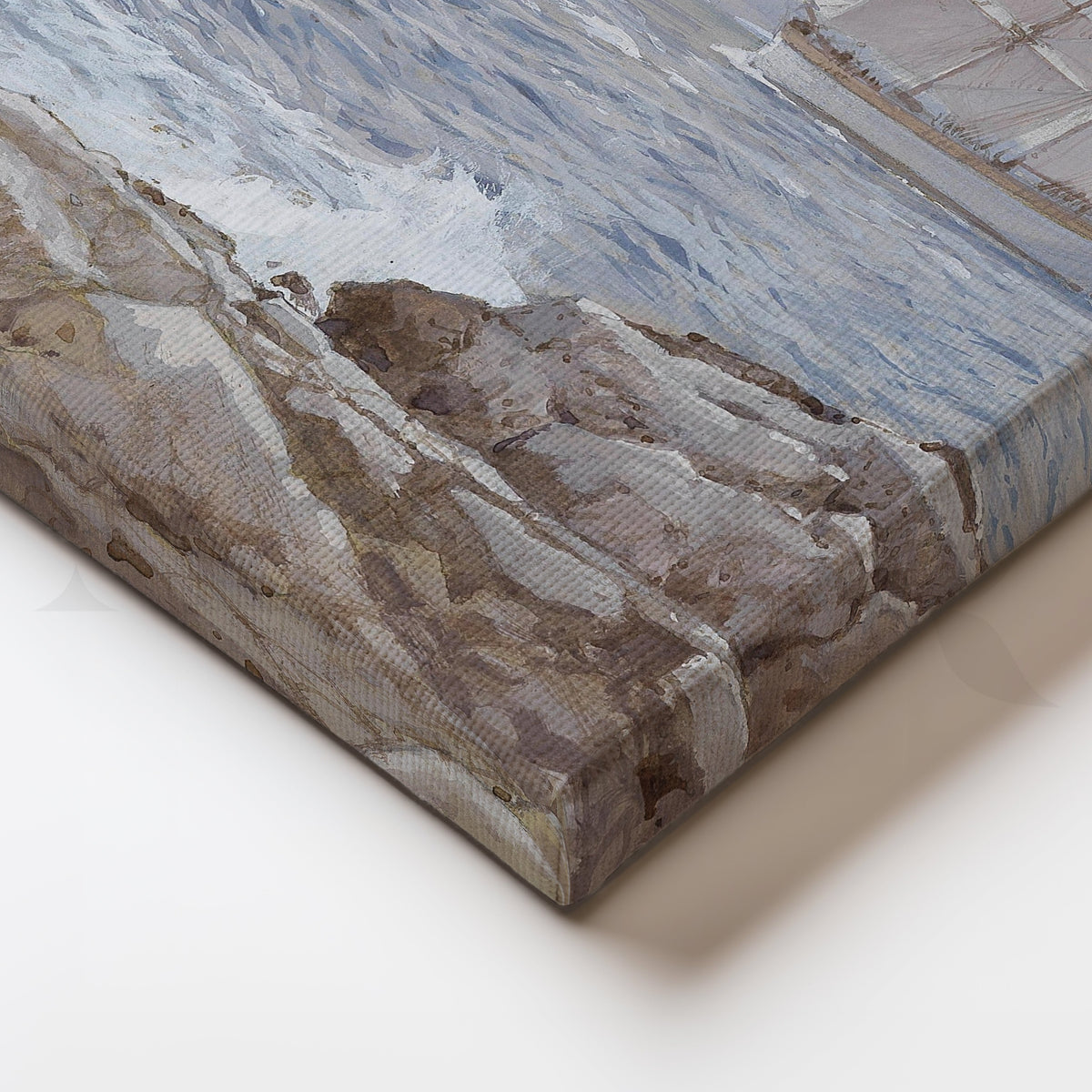 Sailing Past the Lighthouse Canvas Artwork – Asha Art Studio – Image 2
