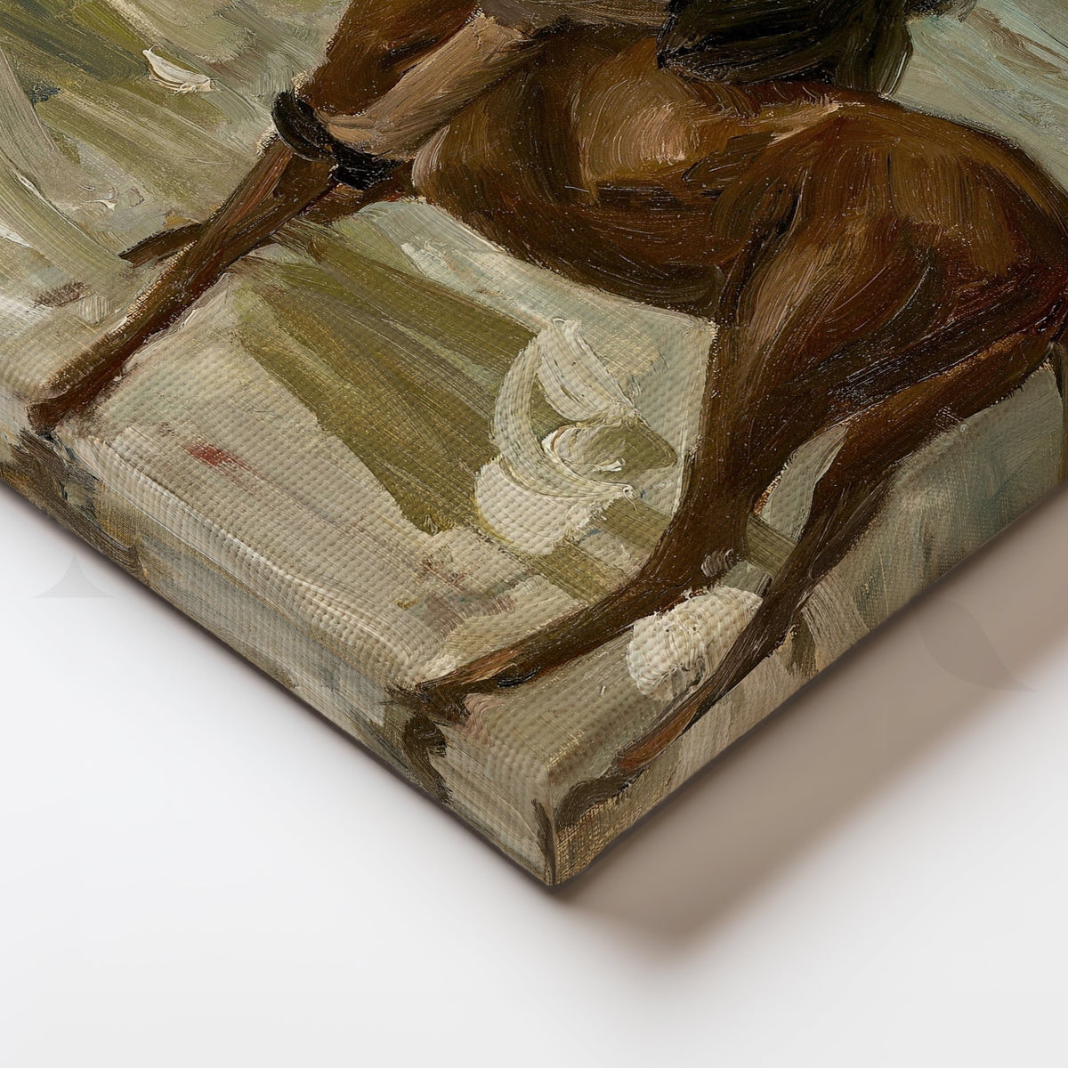 Horse Rider by the Sea Canvas Artwork – Asha Art Studio – Image 2