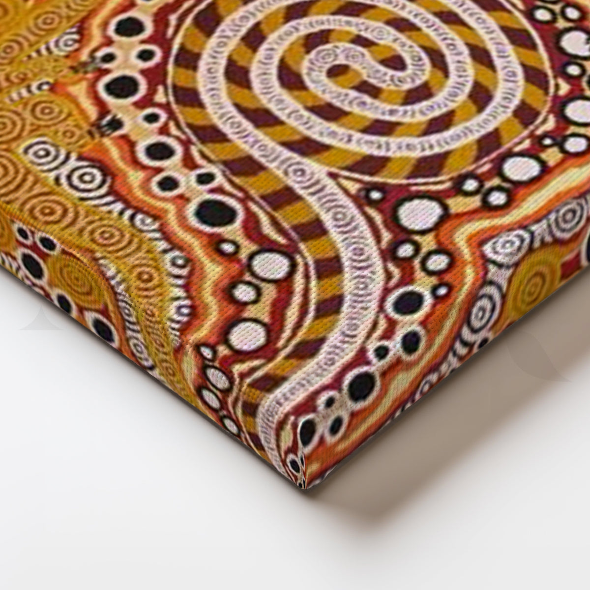 Aboriginal Spiral Pattern Canvas Artwork – Asha Art Studio – Image 2