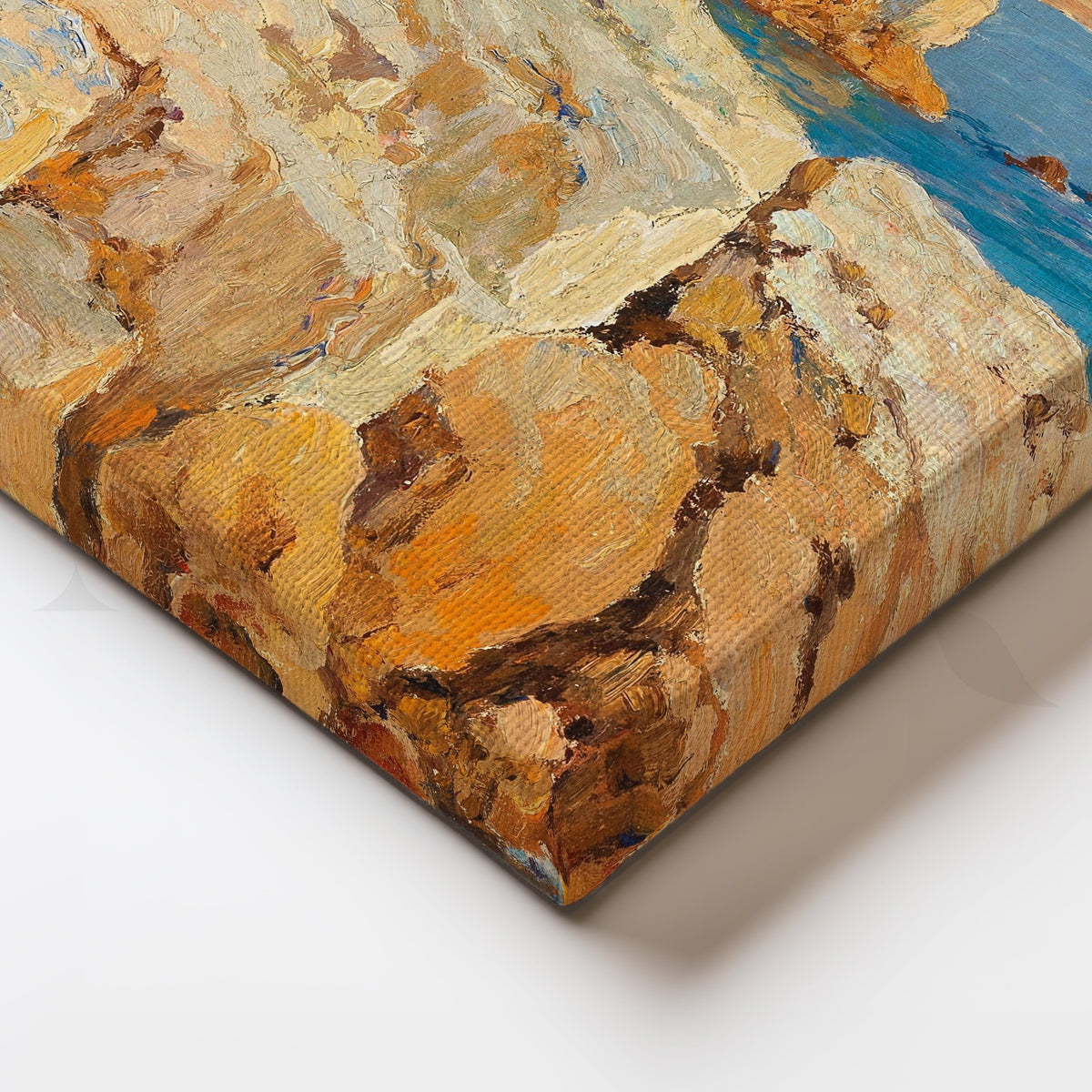 Golden Shoreline Vista Canvas Artwork – Asha Art Studio – Image 2
