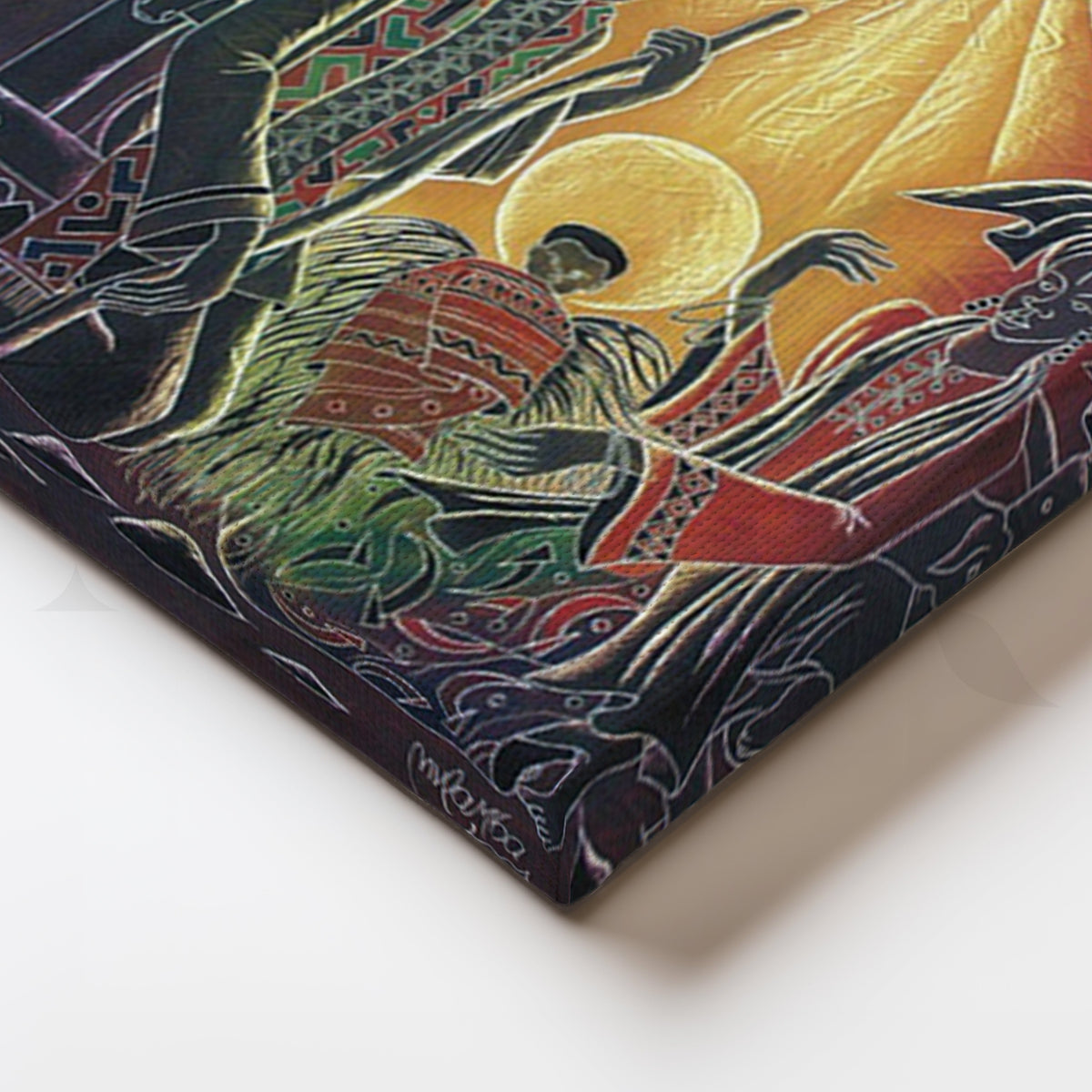African Nativity Scene Canvas Artwork – Asha Art Studio – Image 2