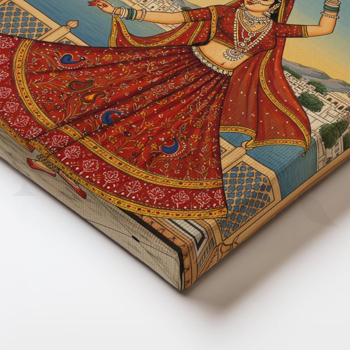 Lake Palace Dancer Canvas Artwork – Asha Art Studio – Image 2