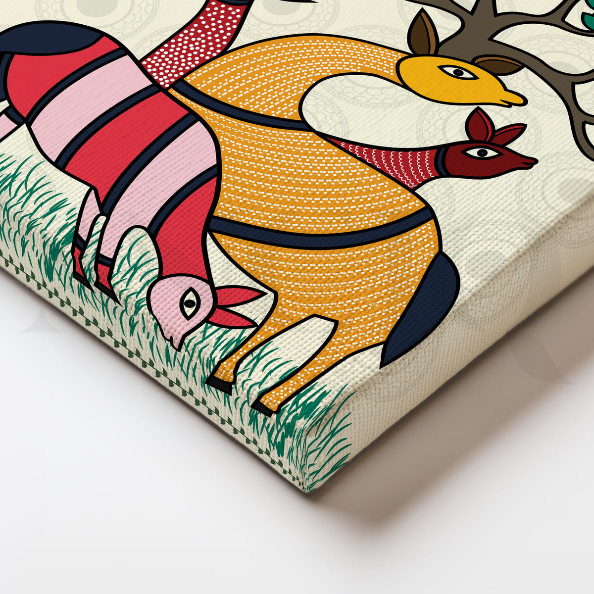 Grazing Harmony Canvas Artwork – Asha Art Studio – Image 2