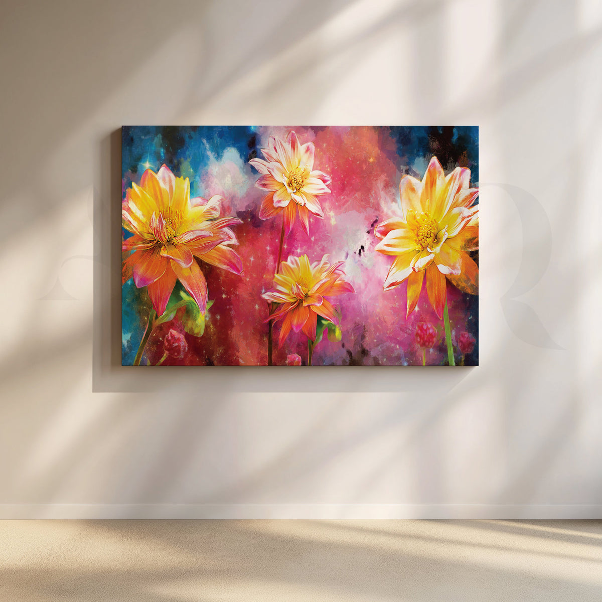 Vibrant Blooms Canvas Artwork – Asha Art Studio