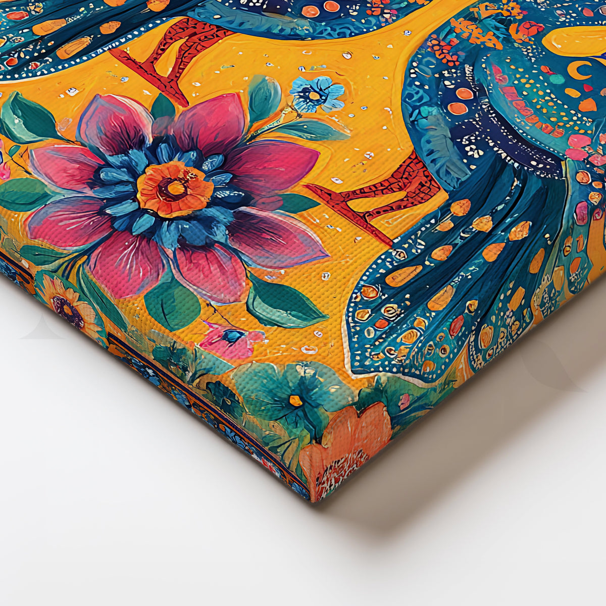 Twin Peacocks of Harmony Canvas Artwork – Asha Art Studio – Image 2