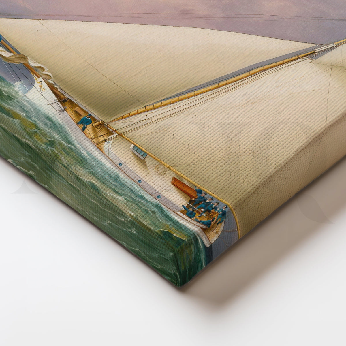 Sailboats at Dusk Canvas Artwork – Asha Art Studio – Image 2