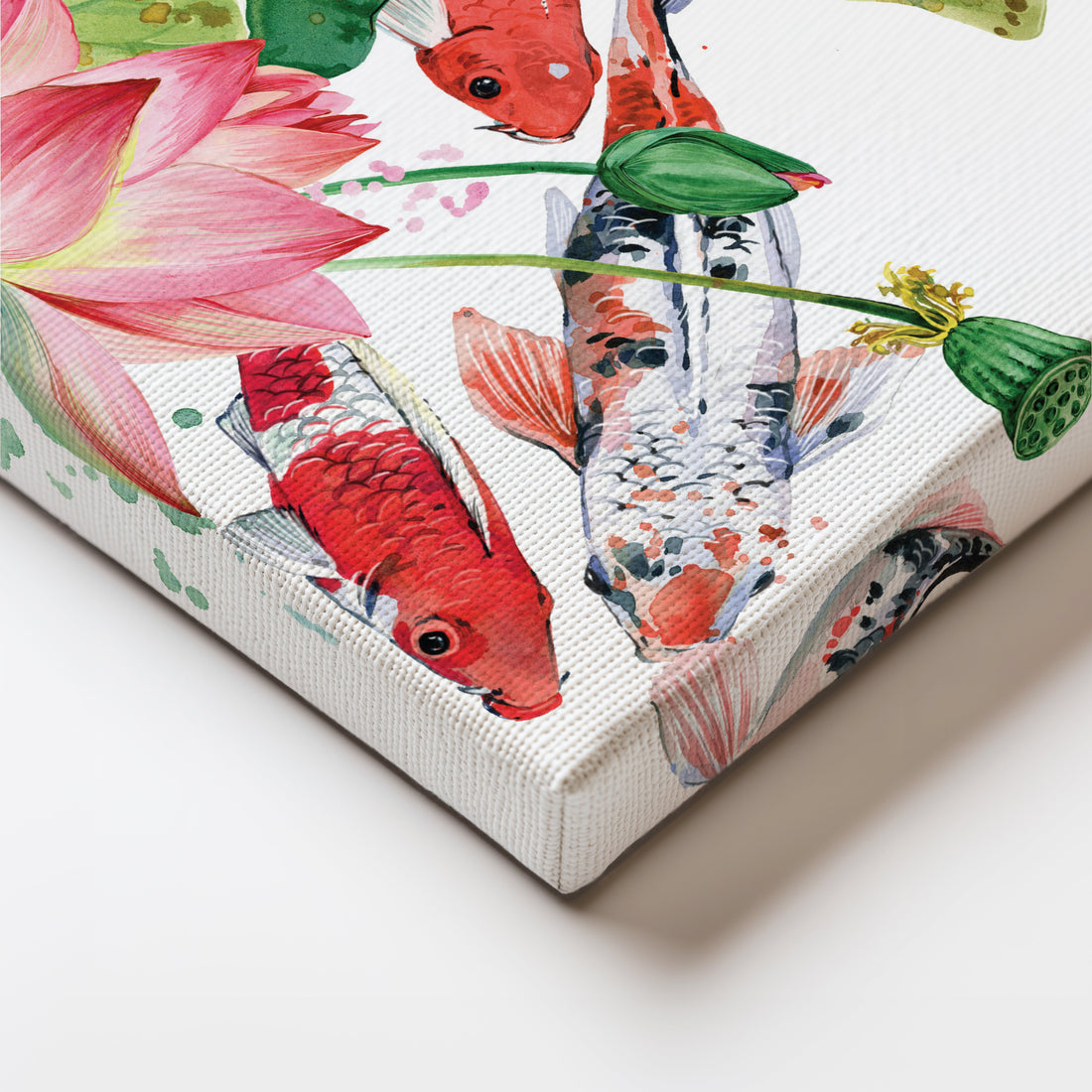 Dance of Fish and Blooms in the Pond Artwork – Asha Art Studio