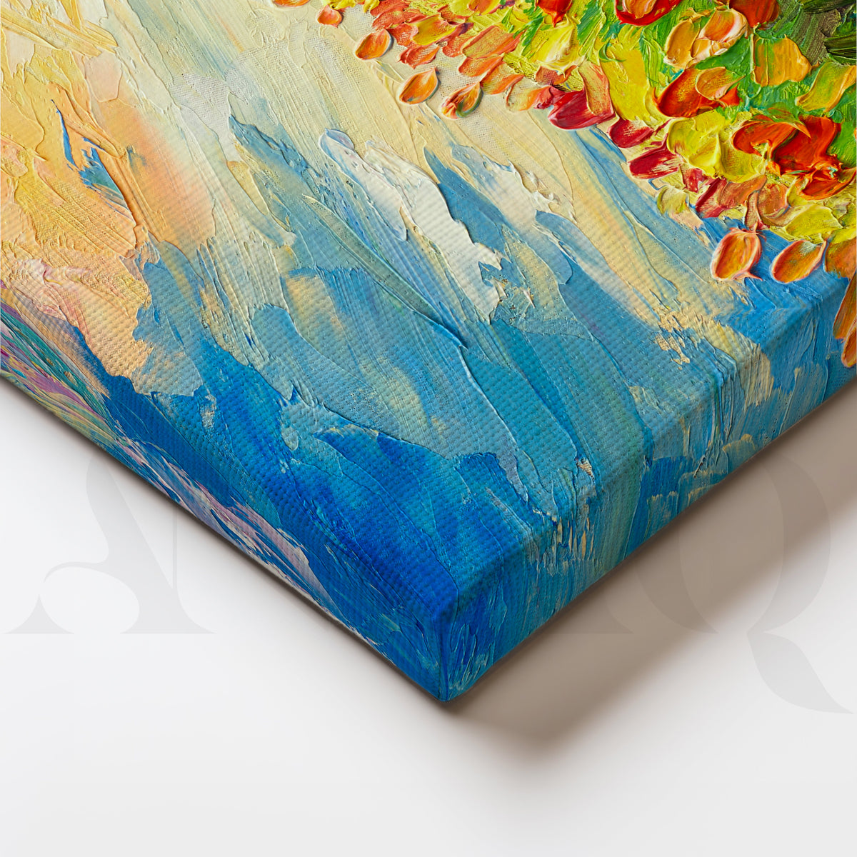 Vibrant Tulip Field Canvas Artwork – Asha Art Studio – Image 2