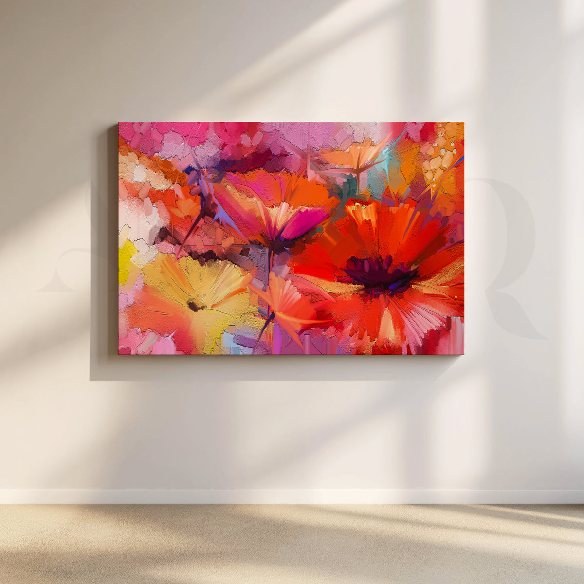 Vivid Floral Explosion Canvas Artwork – Asha Art Studio