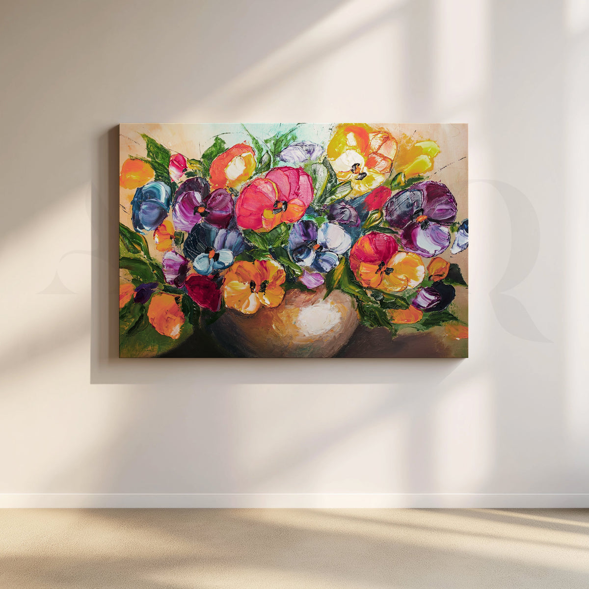 Colorful Floral Bouquet Canvas Artwok – Asha Art Studio