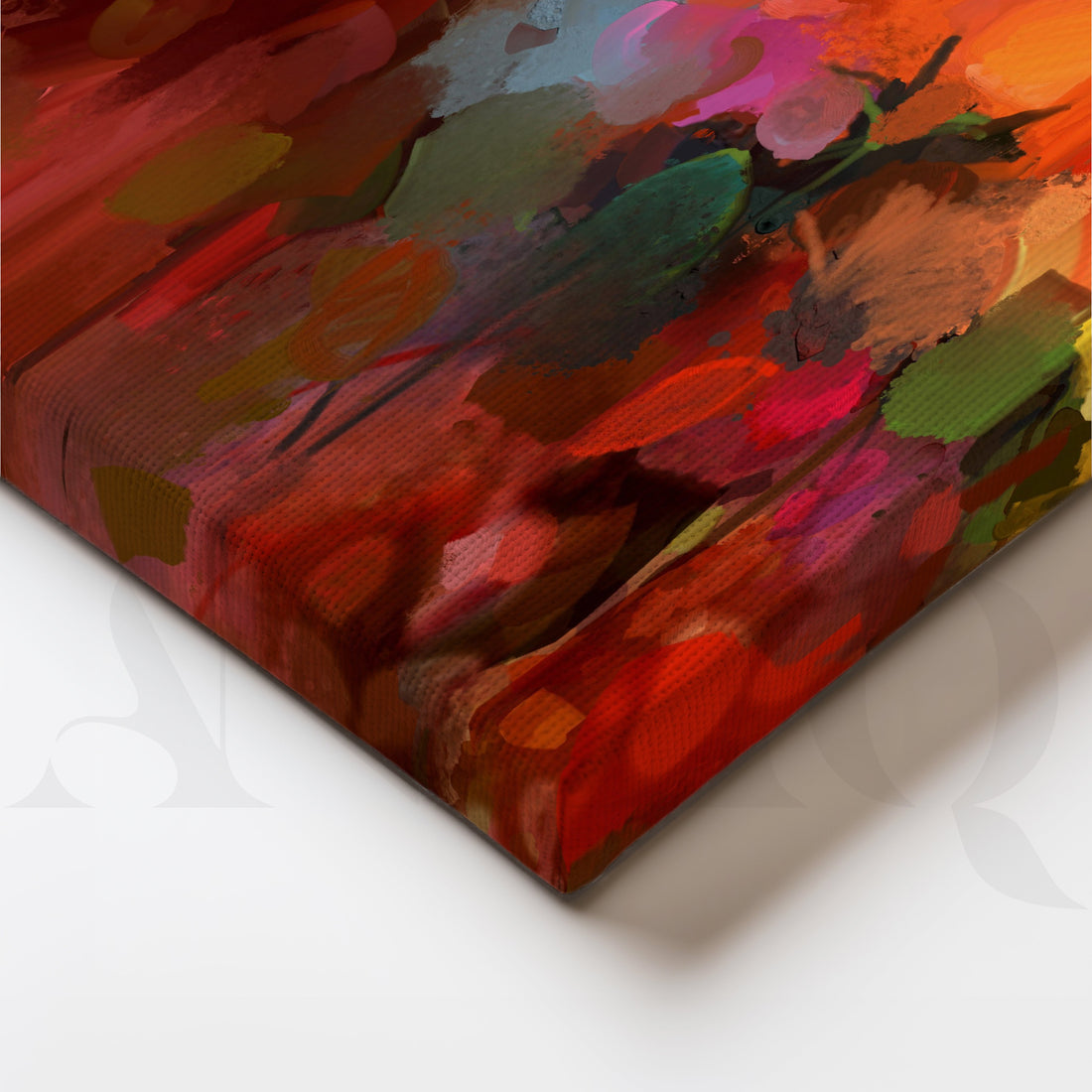 Vibrant Abstract Floral Canvas Artwork – Asha Art Studio