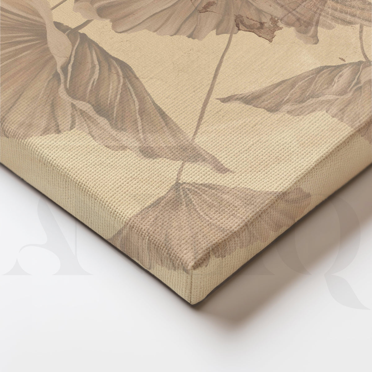 Golden Ginkgo Elegance Floral Artwork – Asha Art Studio – Image 2