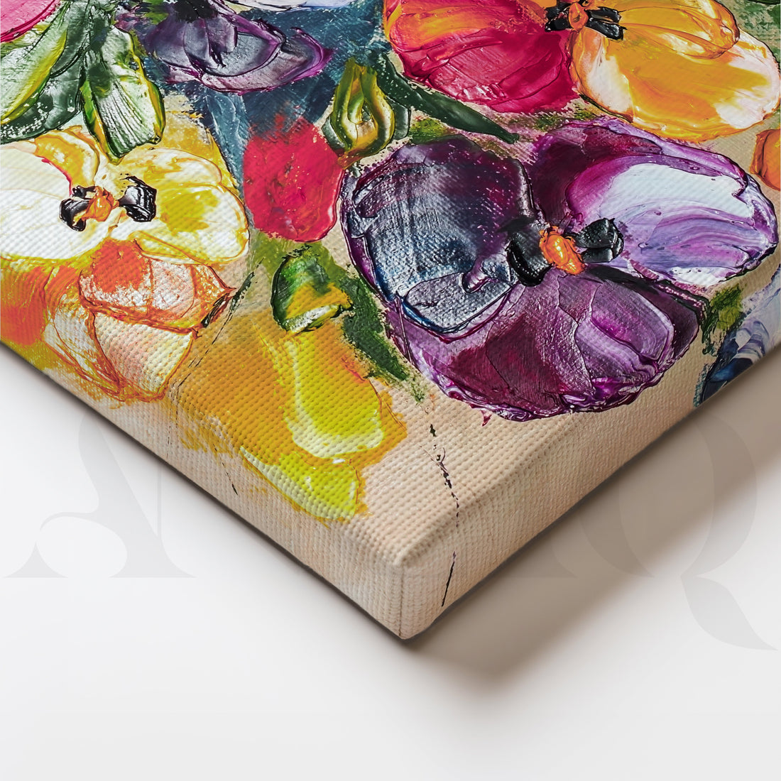 Colorful Floral Bouquet Canvas Artwok – Asha Art Studio