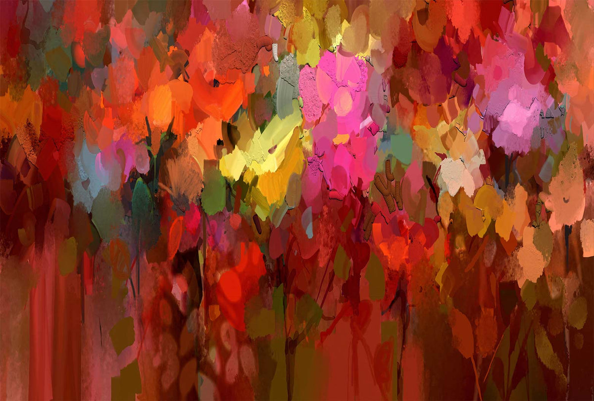 Vibrant Abstract Floral Canvas Artwork – Asha Art Studio – Image 8