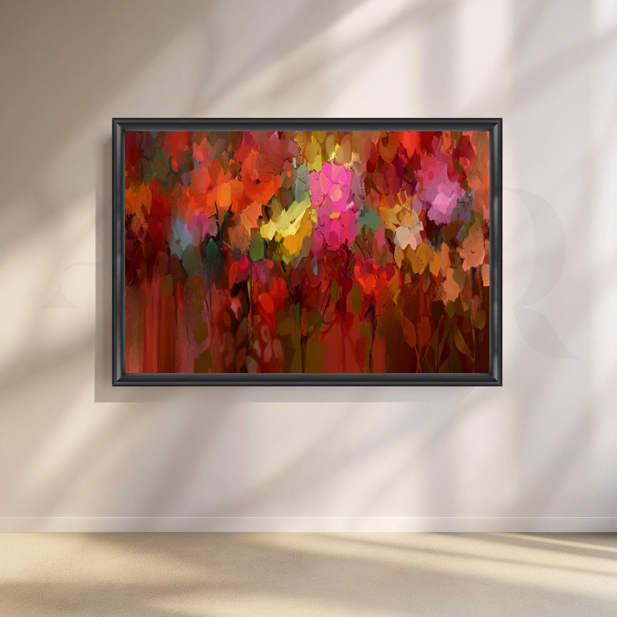Vibrant Abstract Floral Canvas Artwork – Asha Art Studio – Image 3