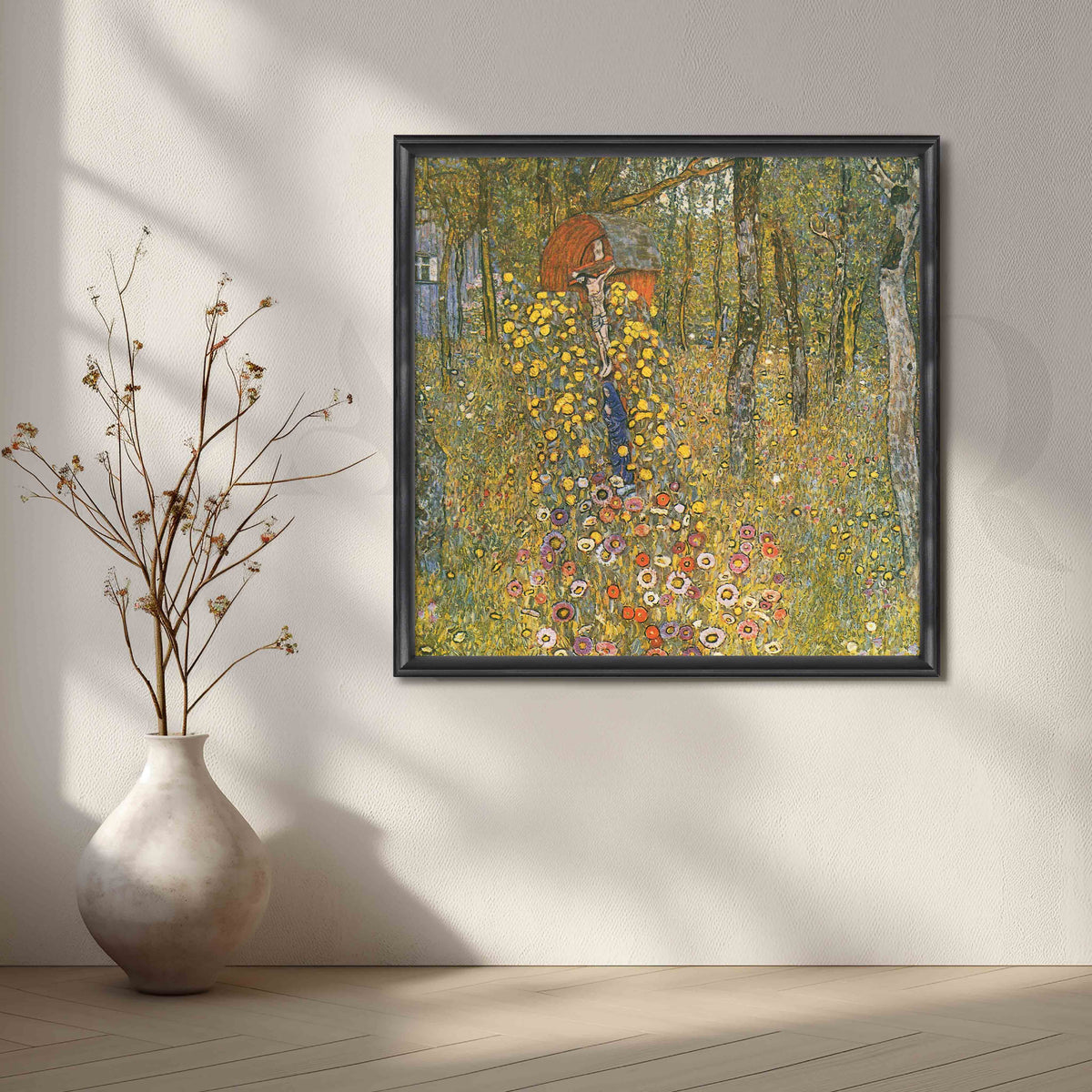 Gustav Klimt Garden Woman Floral Canvas Artwork – Asha Art Studio – Image 3