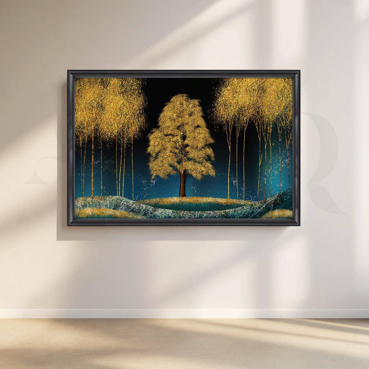 Golden Canopy Canvas Wall Artwork – Asha Art Studio – Image 3