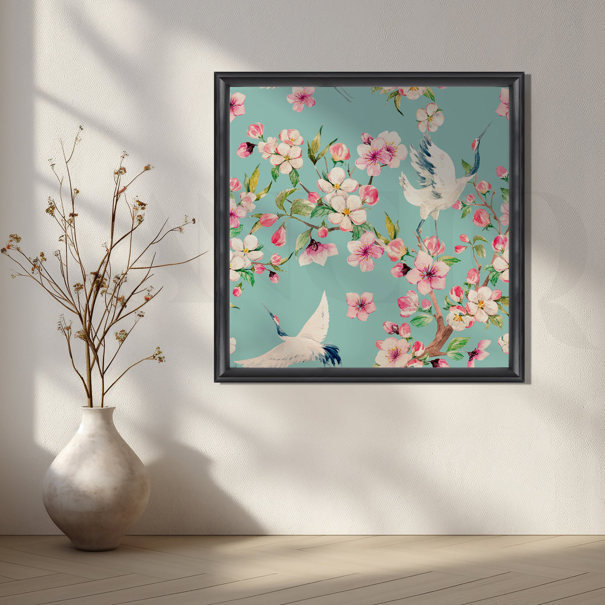 Cranes and Blossoms Artwork – Asha Art Studio – Image 3