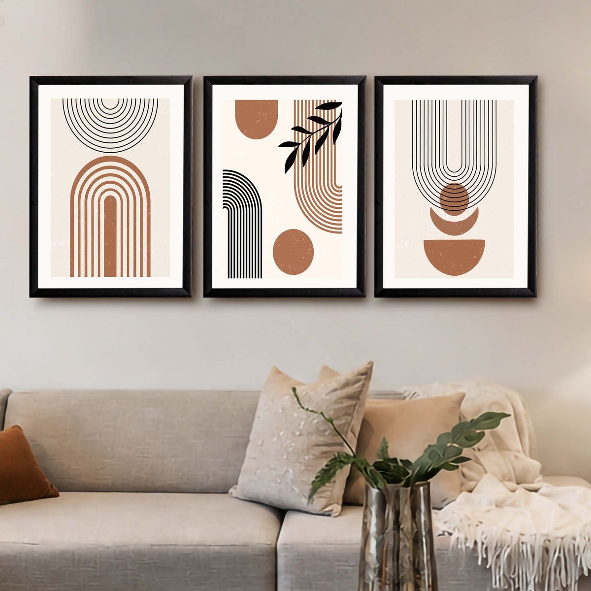 Boho Arch Abstract Gallery Wall Set of 3 - 18 x 24 Inches – Asha Art Studio – Image 7