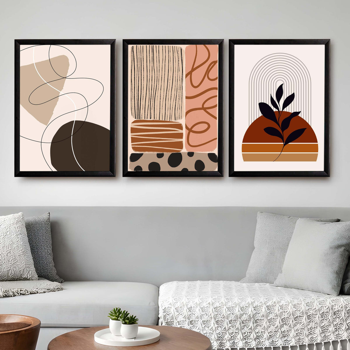 Earthy Abstract Gallery Wall Set of 3 - 18 x 24 Inches – Asha Art Studio – Image 3