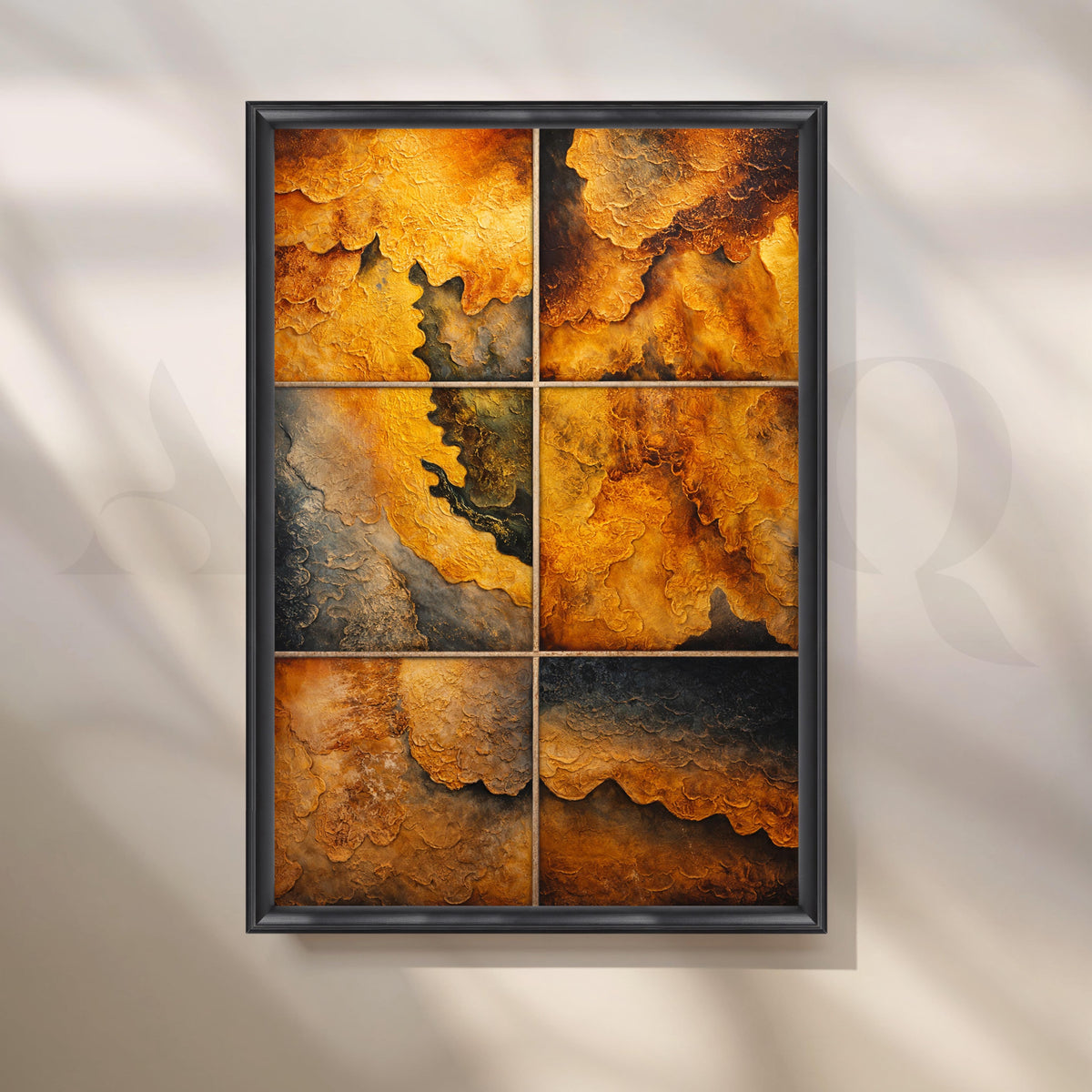 Golden Earth Abstract Texture Canvas Artwork – Asha Art Studio – Image 3