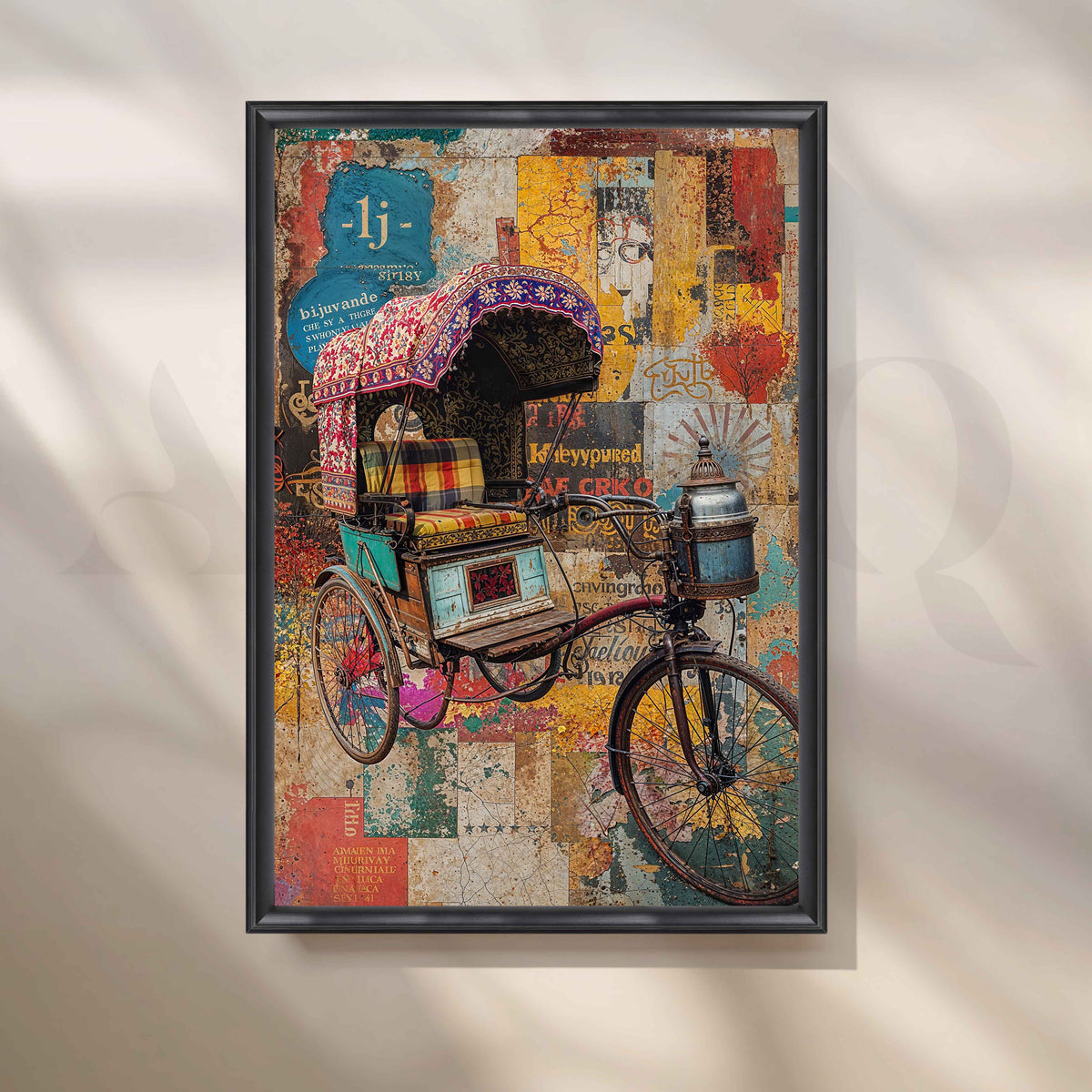 Vintage Rickshaw Pop Art Collage – Asha Art Studio – Image 3