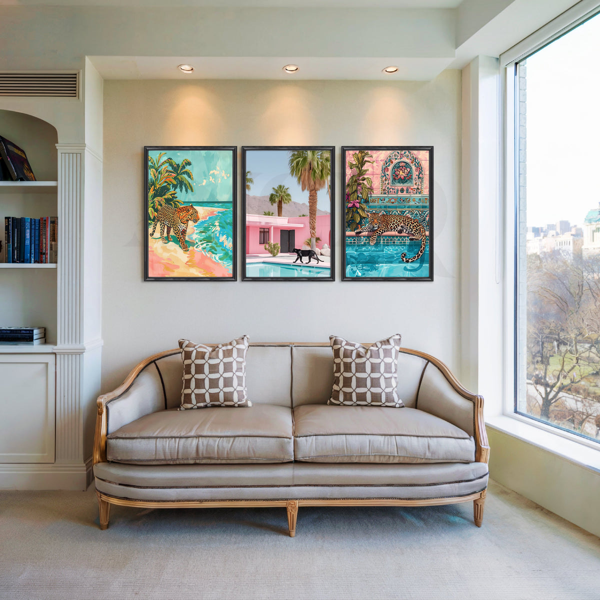 Tropical Panther Escape Gallery Wall – Set of 3 Artworks – Asha Art Studio – Image 3