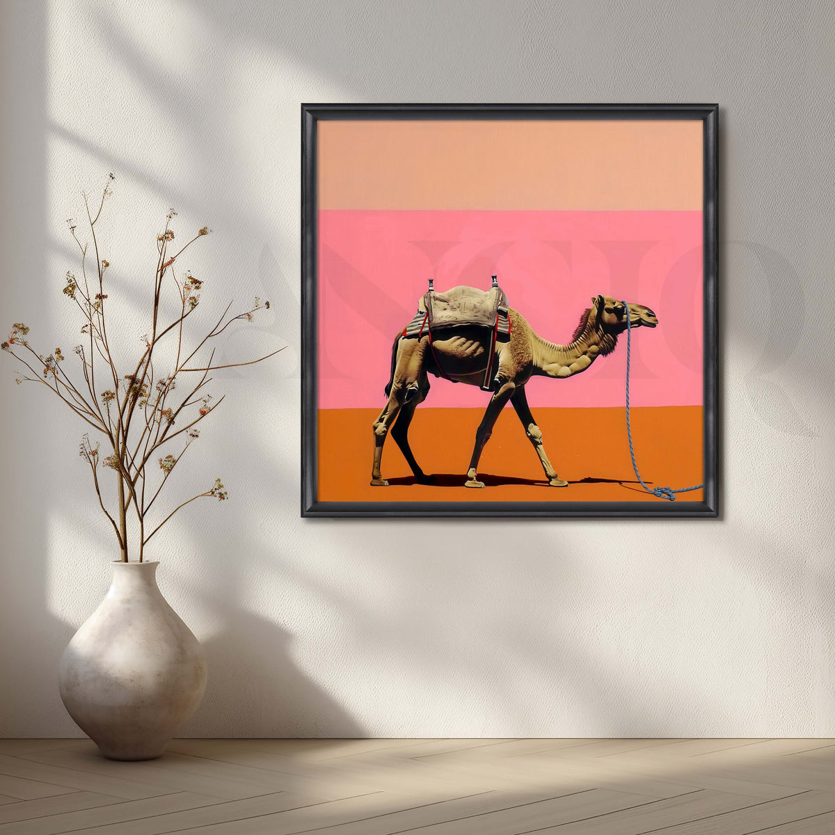 Contemporary Camel Canvas Artwork – Asha Art Studio – Image 3