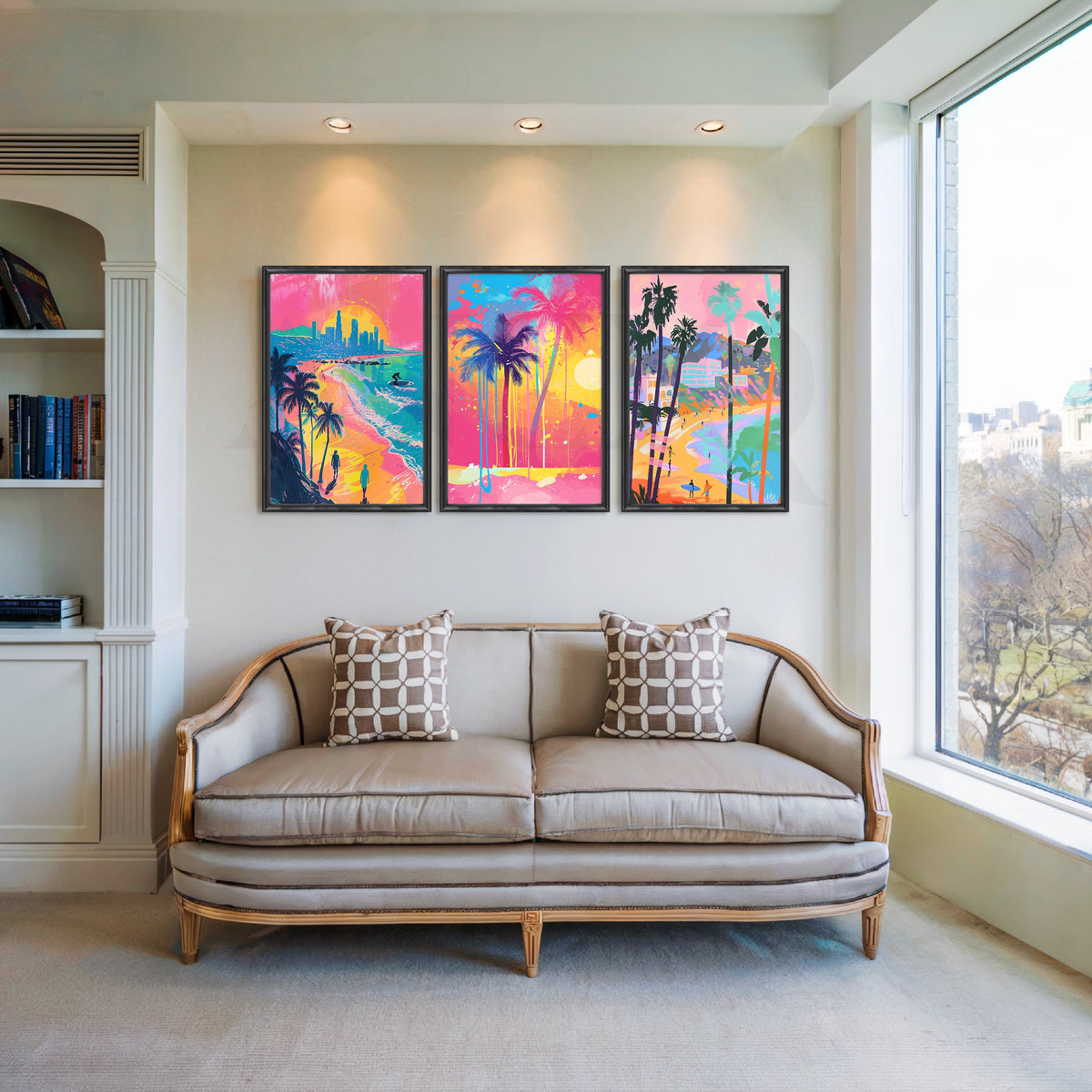Neon Coastline Escape Gallery Wall – Set of 3 Artworks – Asha Art Studio – Image 3
