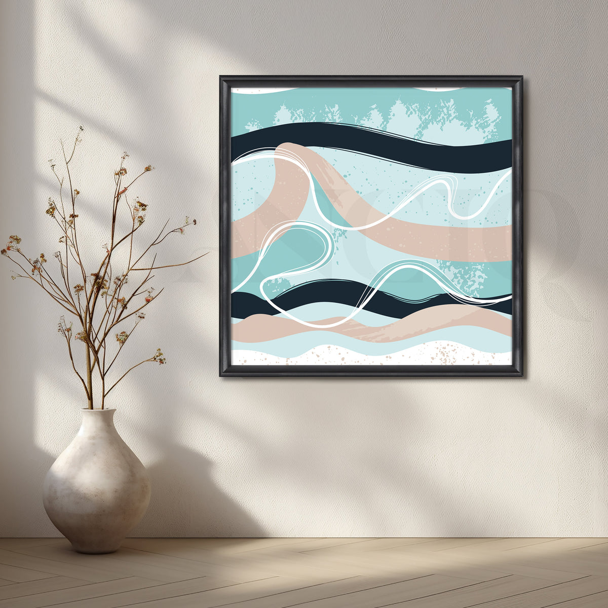 Gentle Curves Canvas Artwork – Asha Art Studio – Image 3