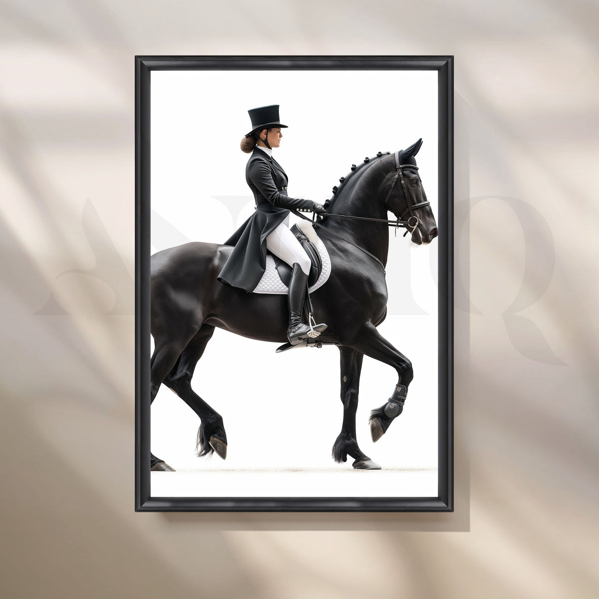 Elegant Equestrian Horse Rider Canvas Artwork – Asha Art Studio – Image 3