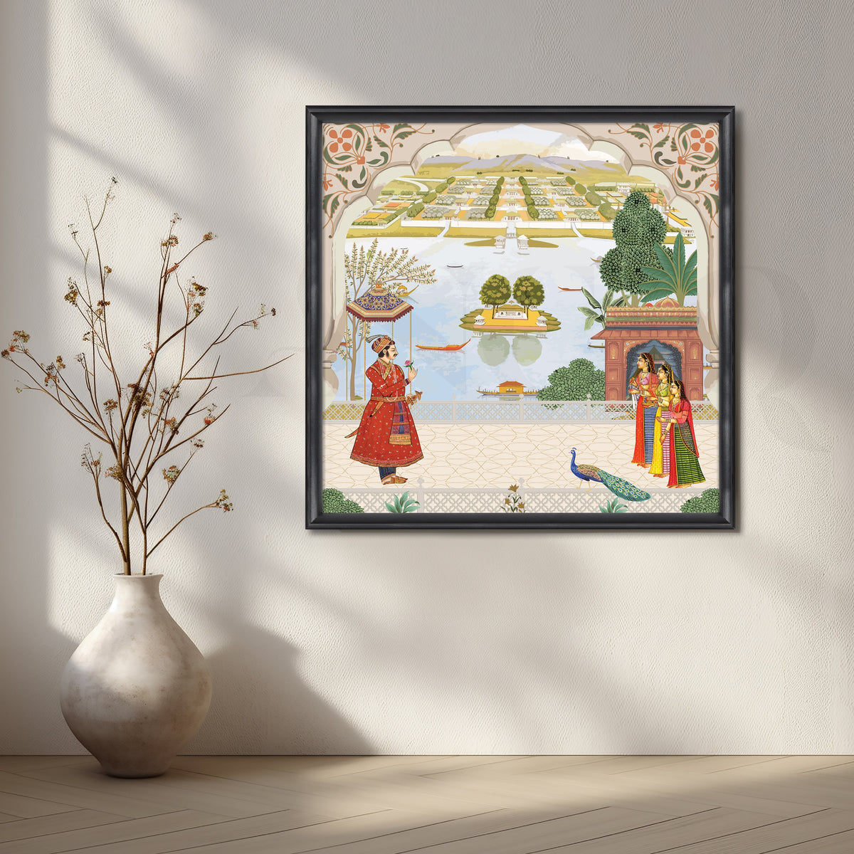 Majestic Courtyard Overlooking Serene Waters – Asha Art Studio – Image 3