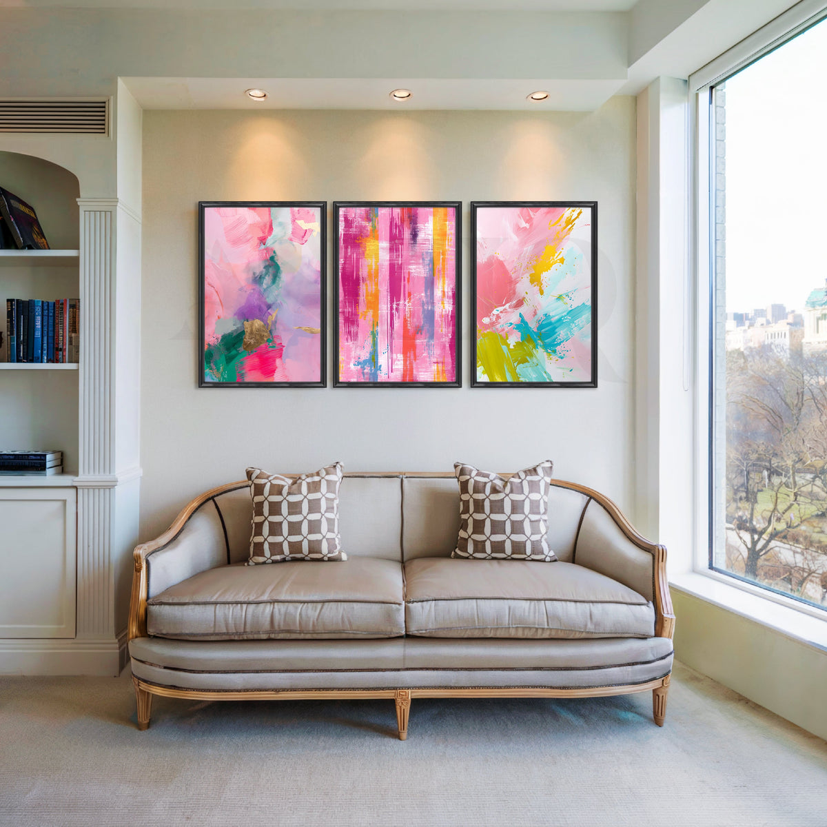 Candy Cloud Abstracts Gallery Wall – Set of 3 Artworks – Asha Art Studio – Image 3