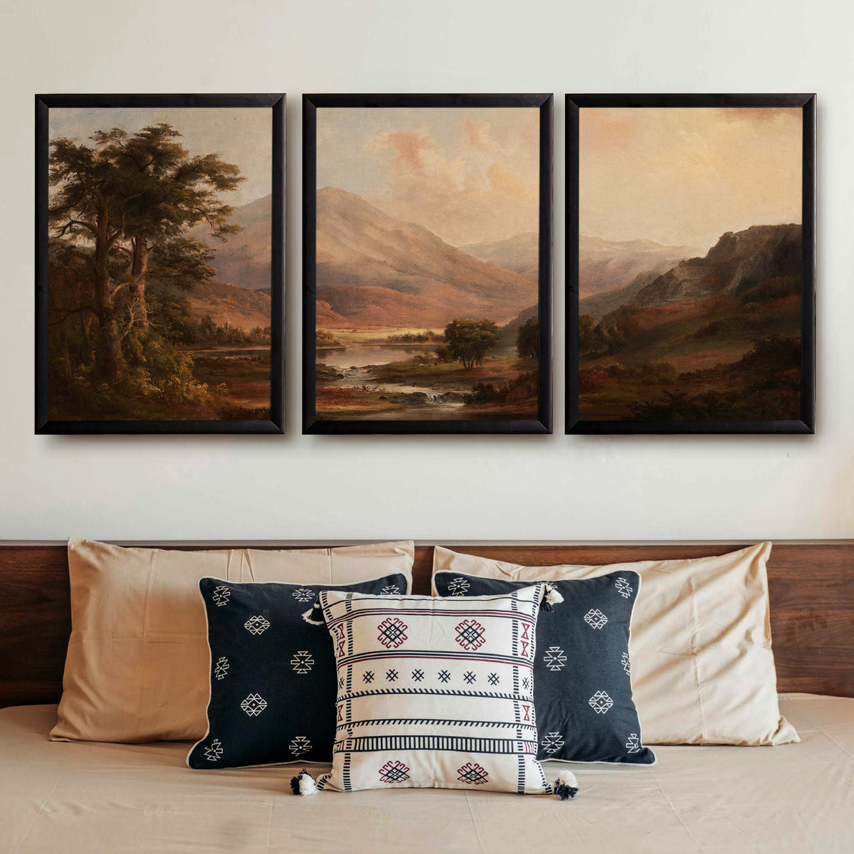 Vintage Landscape Gallery Wall Set of 3 - 18 x 24 Inches – Asha Art Studio – Image 3