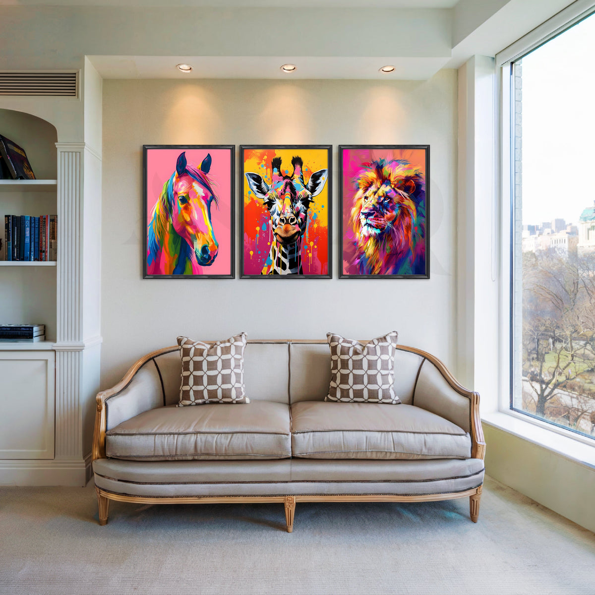 Neon Safari Royals Gallery Wall – Set of 3 Artworks – Asha Art Studio – Image 3